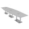 Skutchi Designs 45 in W, 165.75 in L, 29 in H, Engineered Wood Top, Grey HAR-HEX.IR-46x168-DOU-ELEC-XD01 - alternate 1